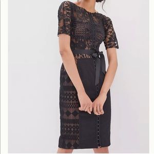 Anthropologie Byron Lars Carissima Sheath Dress, Black, Sz 0P